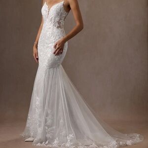 Elegant White Lace Gown